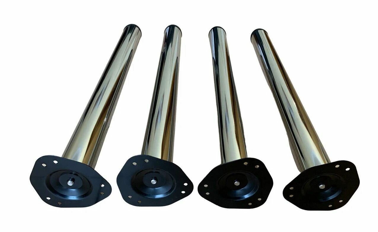 Нога-опора для стола 710*60 хром комплект 4 штуки крепление 