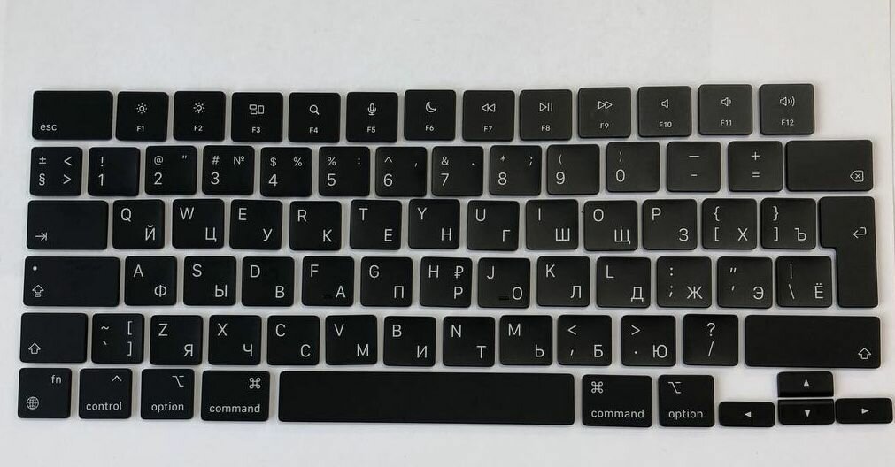 Набор клавиш для Apple Macbook Pro M2, M3 (A2681, A2941, A2442, A2779, A2780, A2991, A2992, A2485), черный