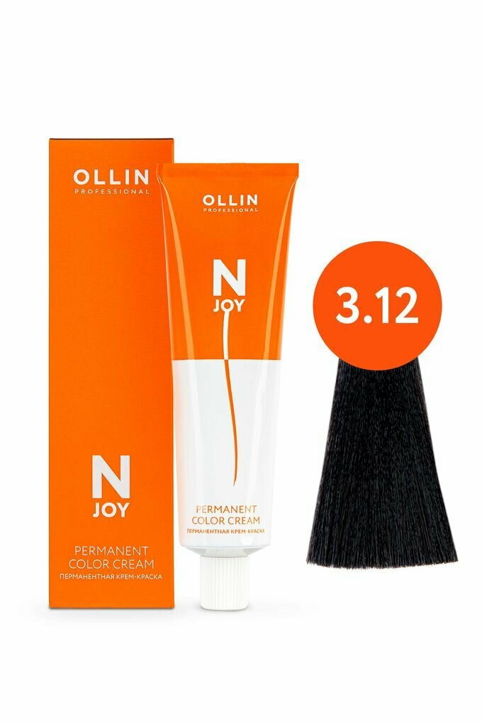Ollin N-JOY крем-краска для волос 3/12 темный шатен пепельно-фиолетовый 100мл