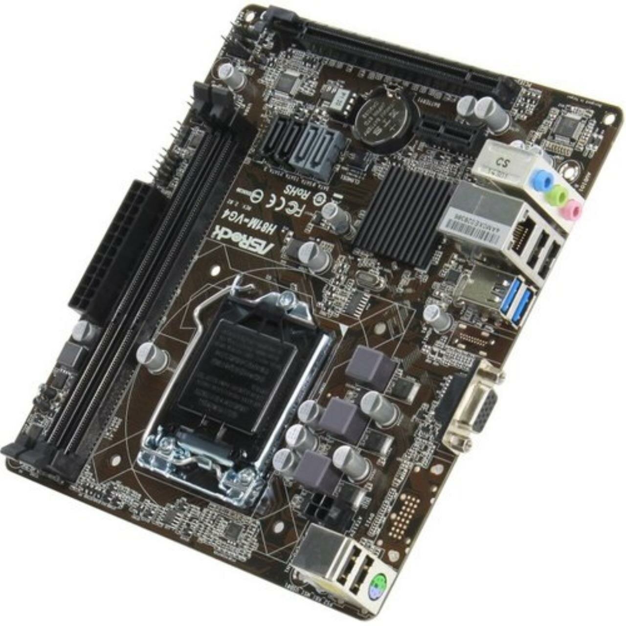 Материнская плата ASRock H81M-VG4 ( LGA 1150 PCI-E Dsub GbLAN SATA MicroATX 2DDR3) БУ