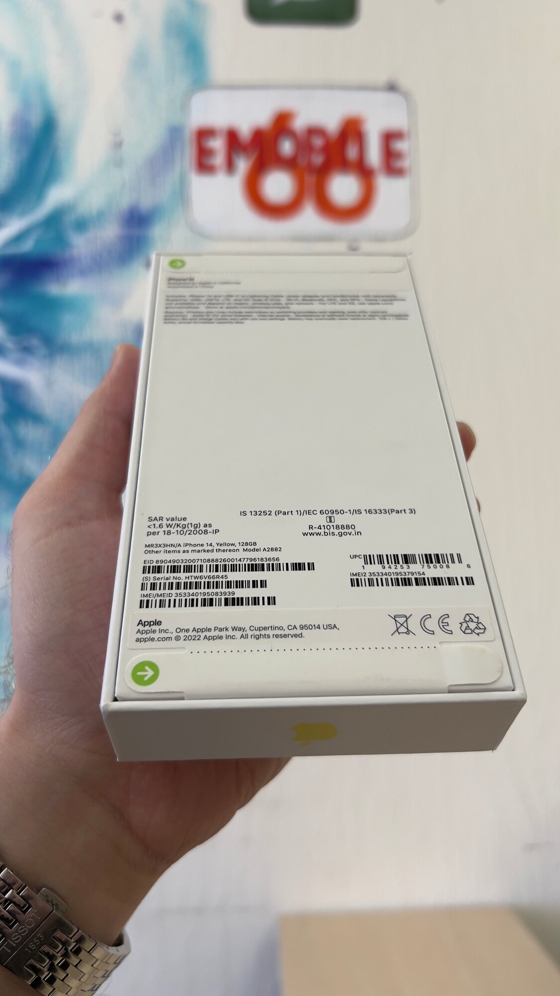 Смартфон Apple iPhone 14 128 ГБ RU, Dual: nano SIM + eSIM, желтый — фото 1