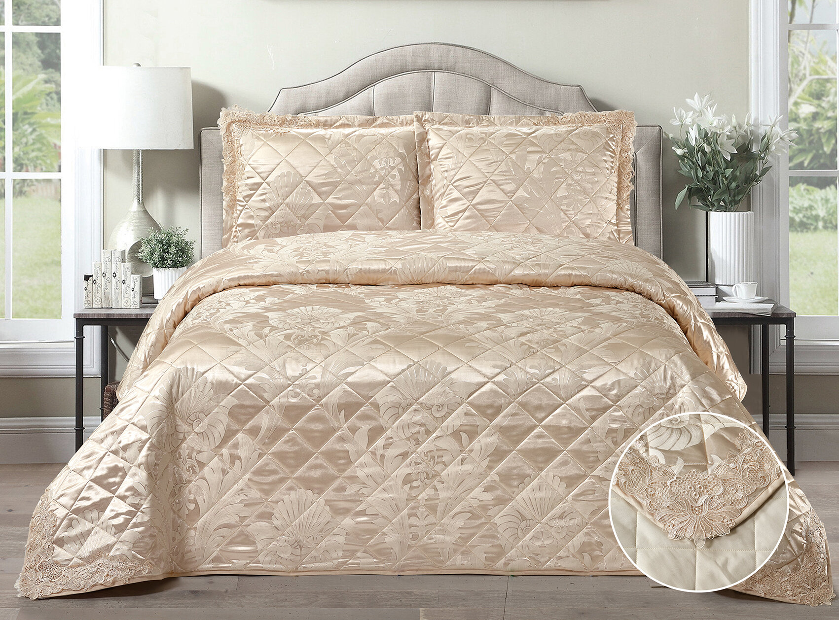 фото Покрывало Танго Ariston из жаккарда 240х260 см и 2 наволочки 50х70 см, евро,