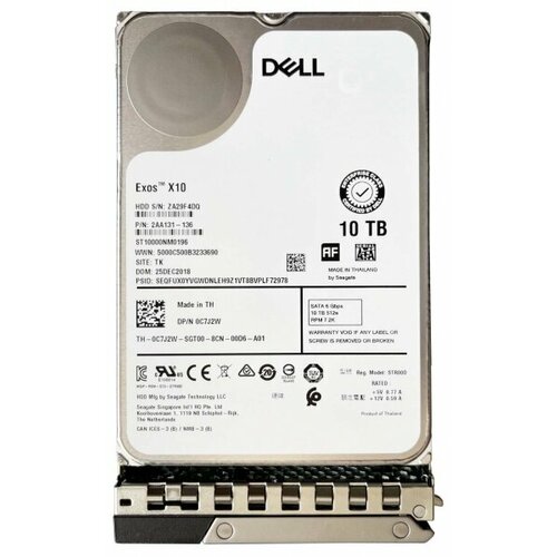 Жесткий диск Dell 2AA131-136 10Tb 7200 SATAIII 35 HDD 92480₽