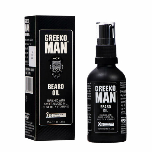 Масло для бороды Vasu Greeko Beard Oil, 50 мл (комплект из 2 шт) масло для ухода за бородой mry mistery масло для бороды beard oil