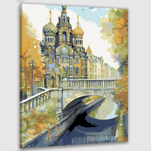 Картина по номерам 50х40 Мосты Петербурга