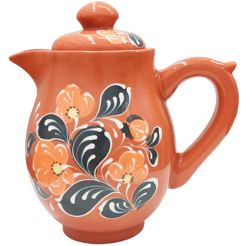 Керамический кувшин ручной работы Персиковый с крышкой 2л 3850₽