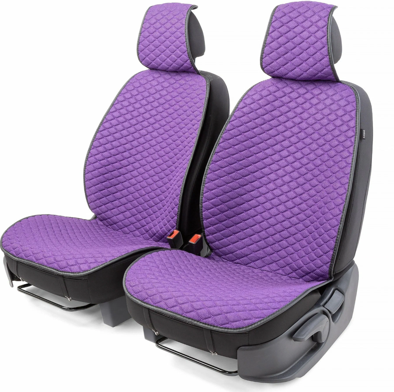 Накидки на передние сиденья Car Performance CUS-1032 VIOLET, 2 шт, fiberflax, поролон 10 мм, фиолетовый