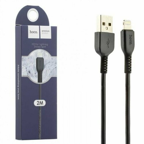 кабель hoco кабель hoco x88 gratified usb lightning 1м белый только для зарядки 1 м 1 шт черный Usb Кабель-зарядка Lightning Hoco X88 2.4A 1м черный