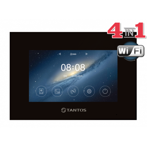 Монитор видеодомофона Tantos Marilyn HD Wi-Fi IPS (Black) Cенсорный экран 7" CVBS (PAL)