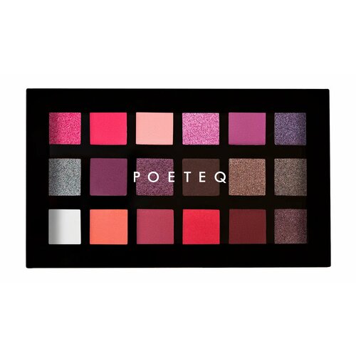 POETEQ Палетка теней (18 цветов) Eyeshadow Palette Visage Perfect Coverage универсальная, 36 г, 13