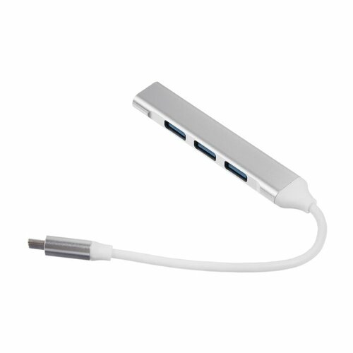 Type-C-разветвитель HUB 4 порта кабель 10 см серебристый 49400₽