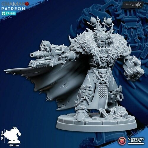 Миниатюра Warhammer Chaos Space Marine Traitor Lord фигурка warhammer 40 000 chaos space marine black legion – chaos lord khalos the ravager масштаб 1 18 12 7 см