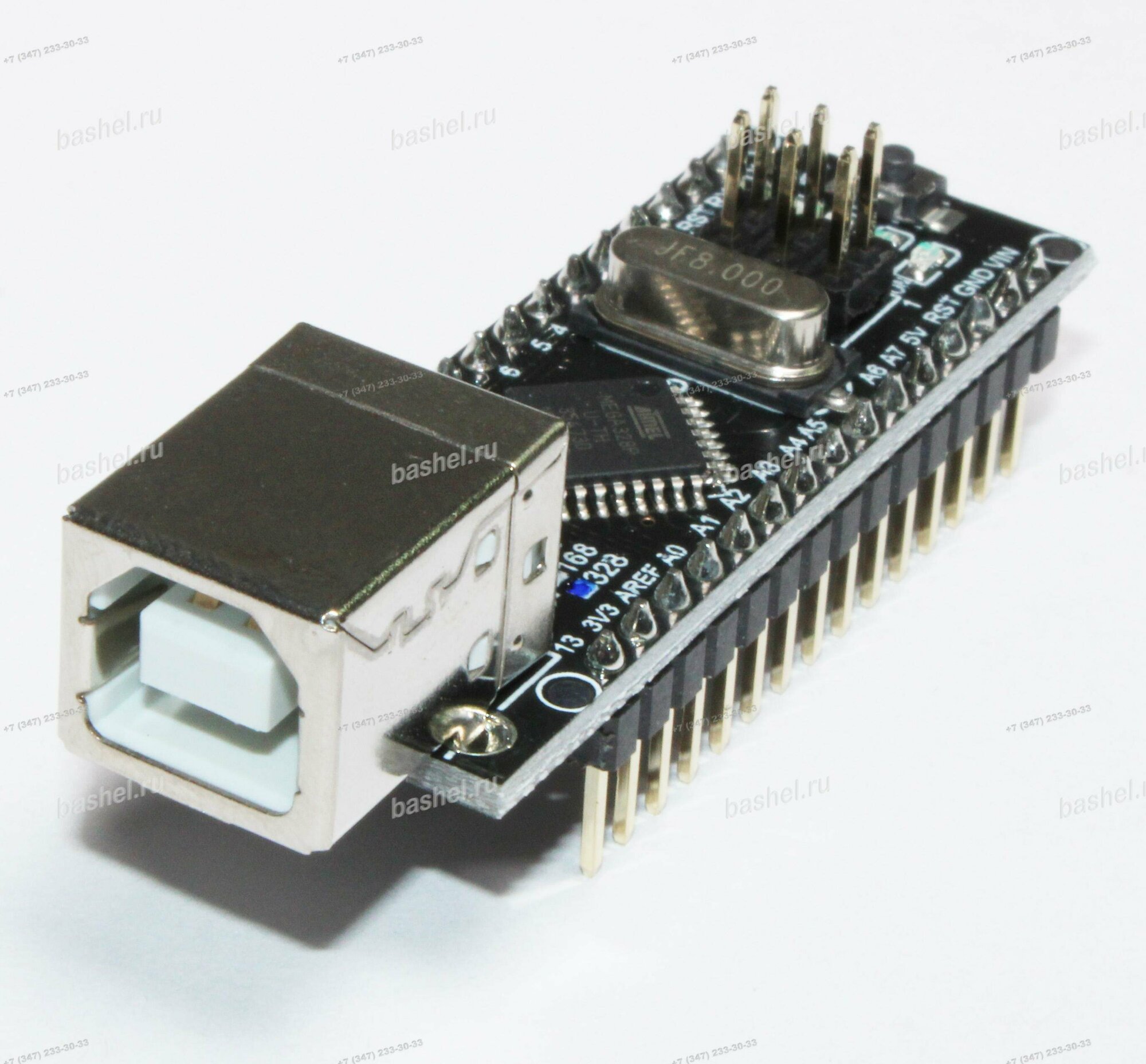 NANO V3 CH340 Industrial, USB-B, 3.3V logic (плата+разъёмы), Программируемый контроллер, RobotDyn