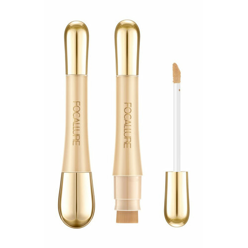 FOCALLURE Консилер с кистью Soft Matte Complete Concealer, 8 г, 02 Теплый Светлый консилер focallure консилер с кистью soft matte complete concealer