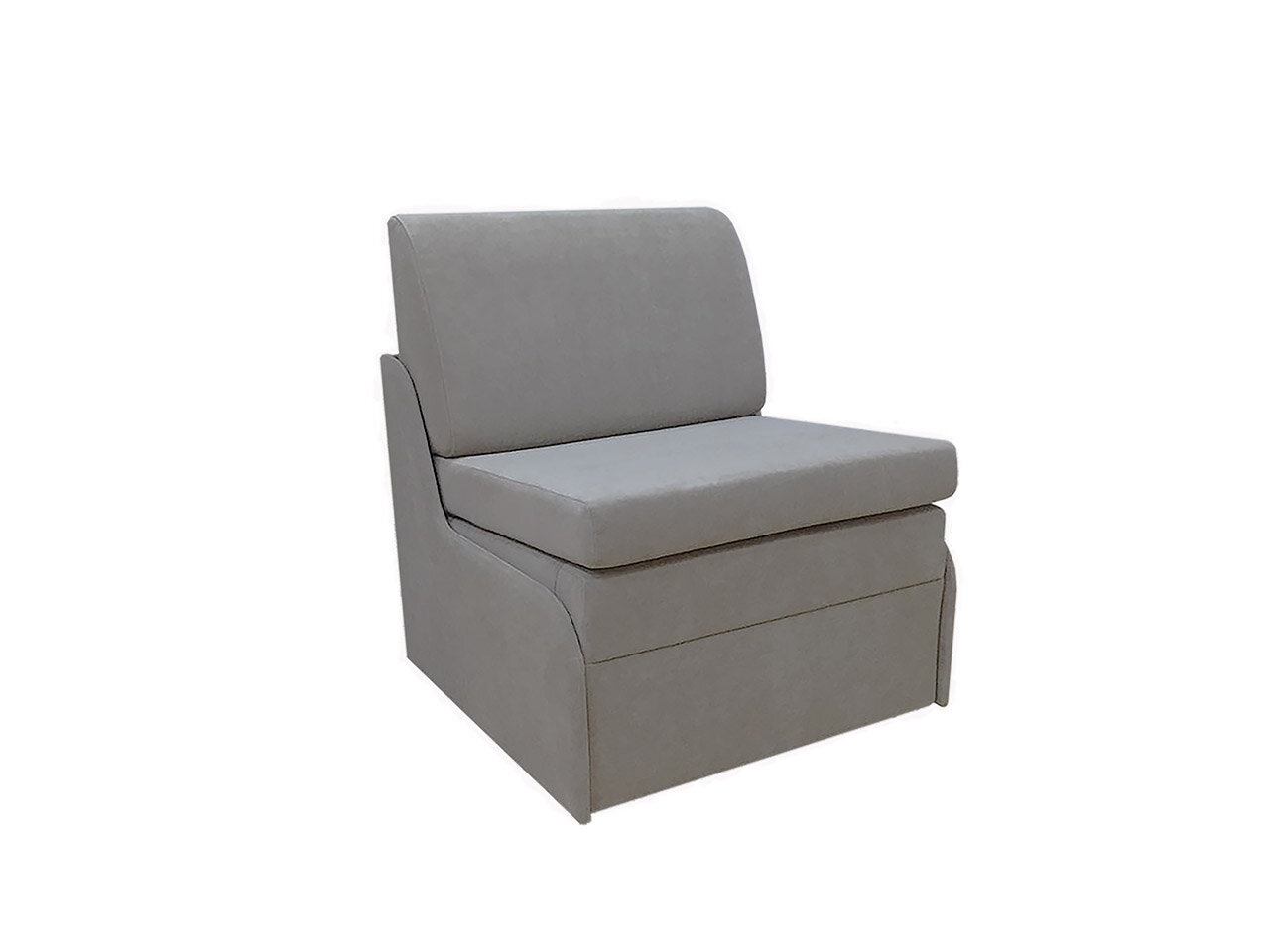 Кресло-кровать без подлокотников Танго-4 Д-70 размер 75х75 с ящиком светло-серый