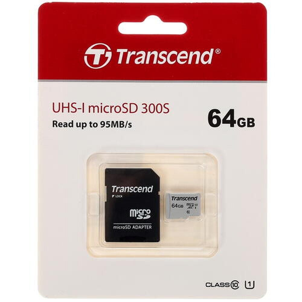 Карта памяти Transcend 300S microSDXC 64 ГБ [TS64GUSD300S-A]