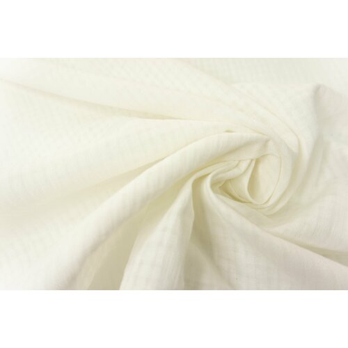 Хлопок разреженный в клетку белый