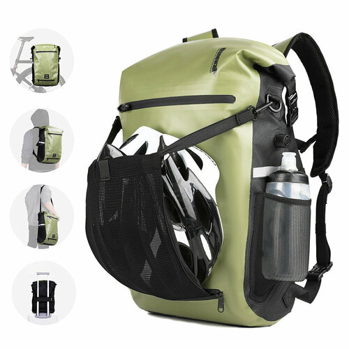 Rhinowalk Велосумка на багажник Rhinowalk 22L waterproof pannier bag (Зеленый)