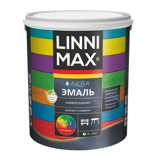 LINNIMAX ALPINA аква эмаль акриловая универсальная атмосферостойкая для вннар глянц база 3 235 л 4514₽