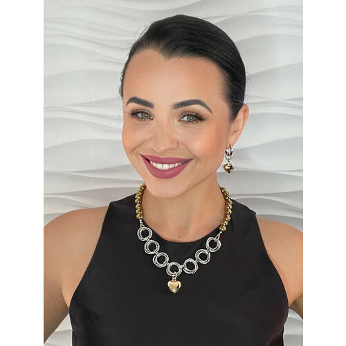 Браслет-цепочка MARI JOO размер 16 см размер one size золотистыйсеребристый 1599₽