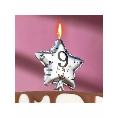Свеча в торт Воздушный шар цифра 9 11х5 508₽