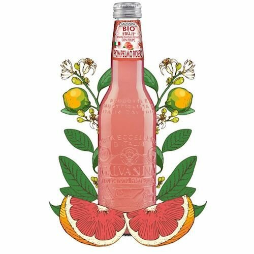 Лимонад Galvanina BIO "Pompelmo rosso" (красный грейпфрут), 355мл стекло, 1шт.