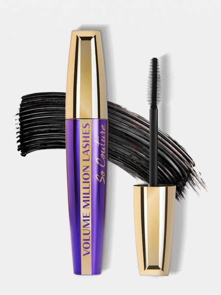 Тушь L'Oreal "Volume Million Lashes", для ресниц, объем 9 мл, черная — фото 1