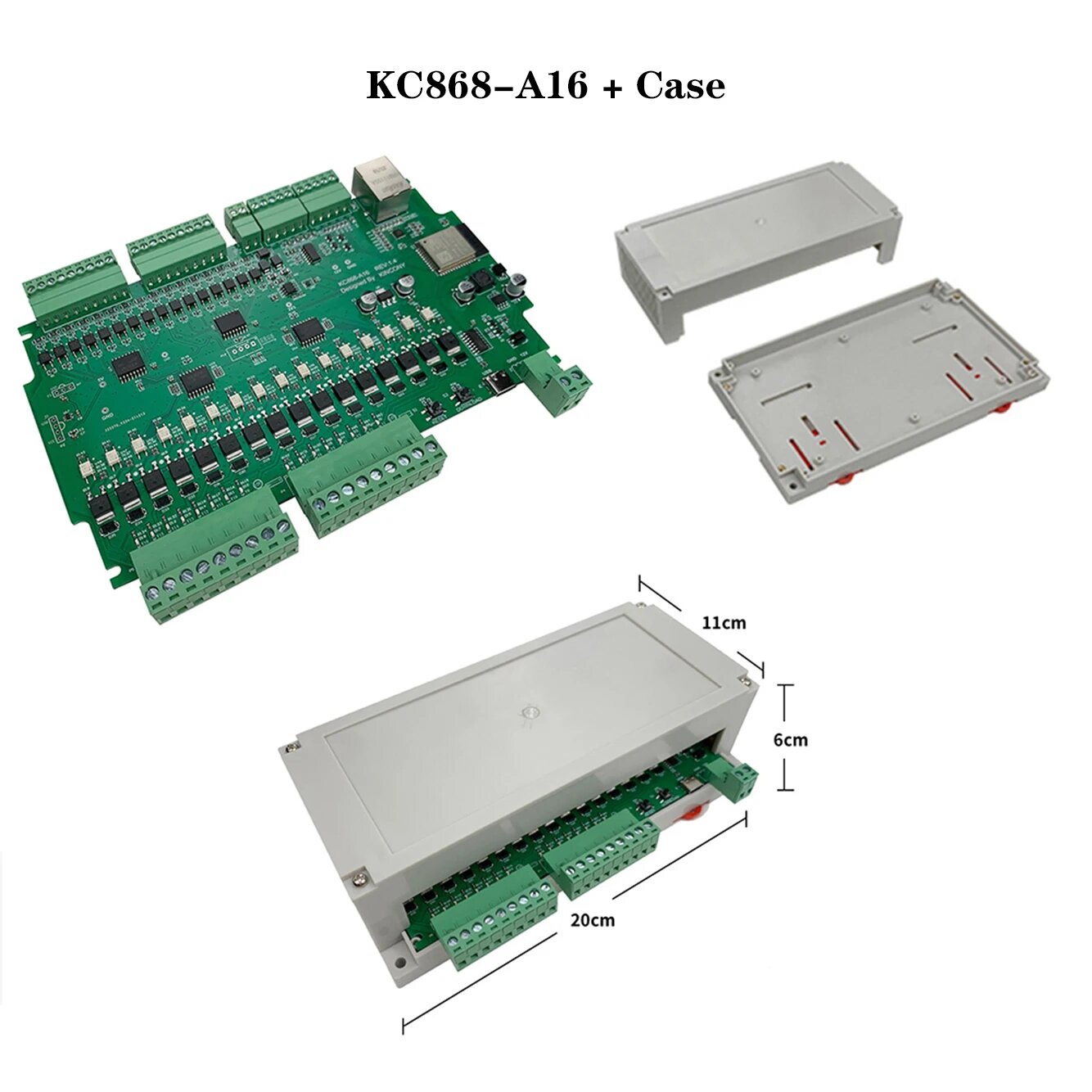 Программируемая релейная плата KinCony A16 ESP32, with case