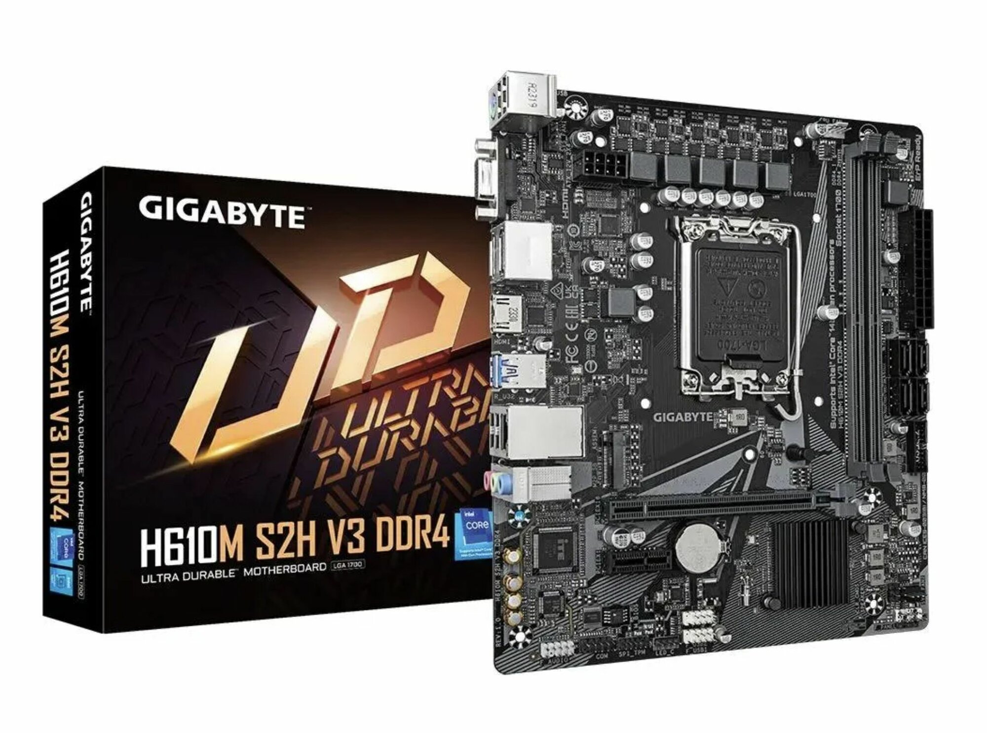 Материнская плата GIGABYTE H610 S1700 MATX H610M S2H V3 DDR4