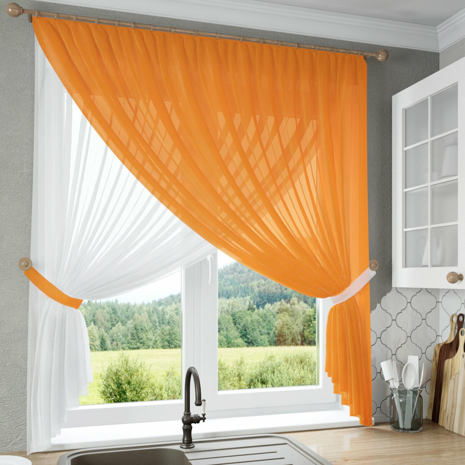 Шторы  Лола   оранжевый