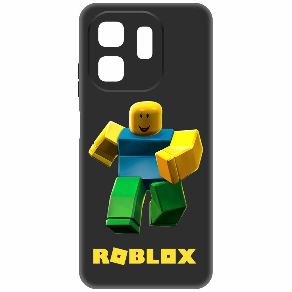 Чехол-накладка Krutoff Soft Case Roblox-Классический Нуб для INFINIX Hot 50i черный