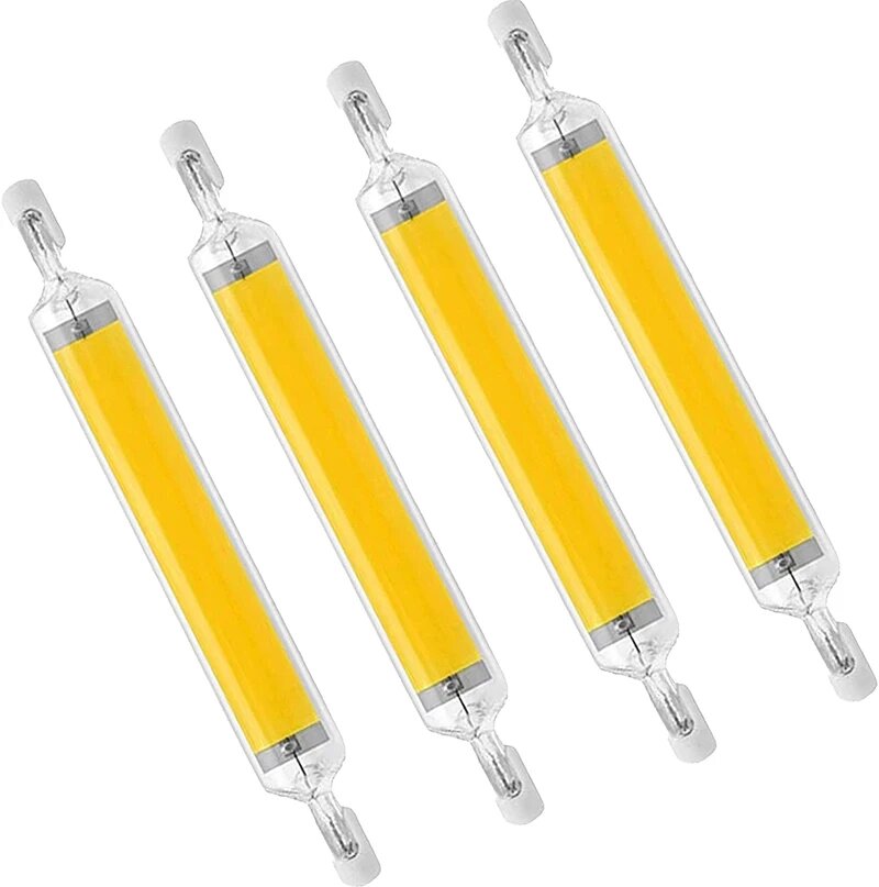 Светодиодный светильник R7S 78 мм 118 мм мощный прожектор переменного тока 110 В 220 В стеклянная трубка лампа COB замена галогенной лампы 220V 40W 118MM Warm White