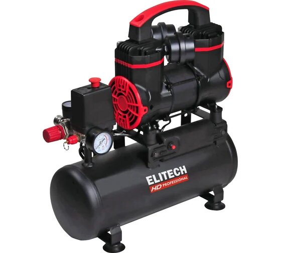 ELITECH HD ACF 200-8S Компрессор коаксиальный б\масл,200л\м,1.0кВТ,8бар,2цилиндра, ресив.8л,11.7кг,65, шт