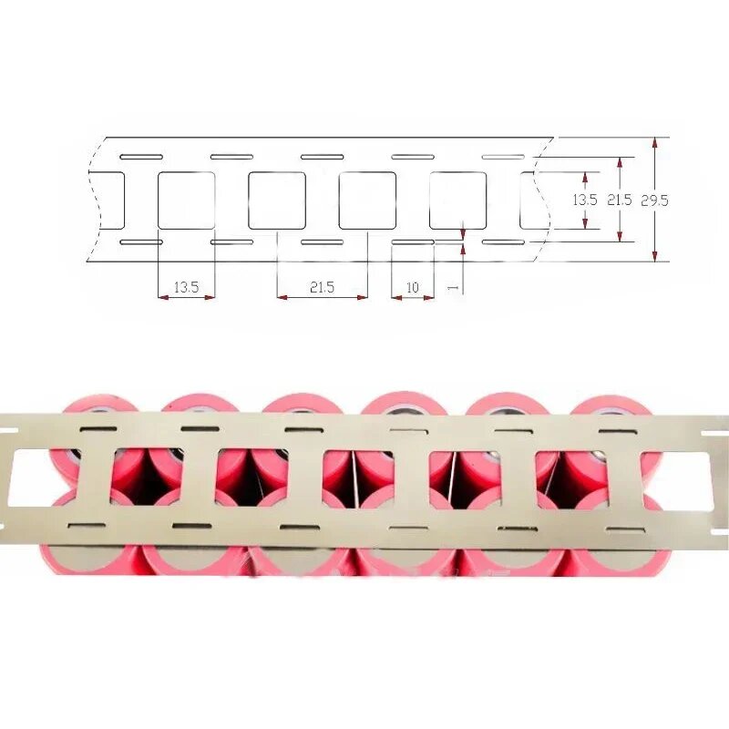 Изображение Никелевая пластина для аккумуляторов 21700 0,15 мм, 4P T0.2x23mm