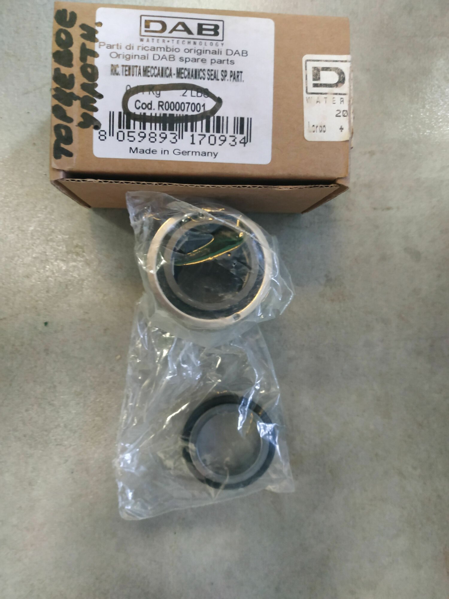 Торцевое уплотнение насосов DAB CM(-G), CP(-G), KDN, NKM-P(-G)( D.28), R00007001