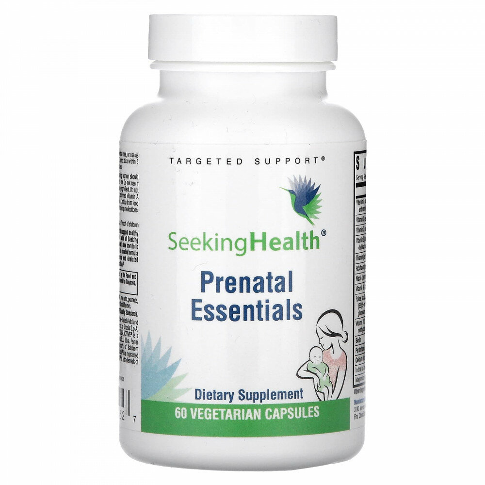 Seeking Health, Prenatal Essentials, пренатальный комплекс, 60 капсул