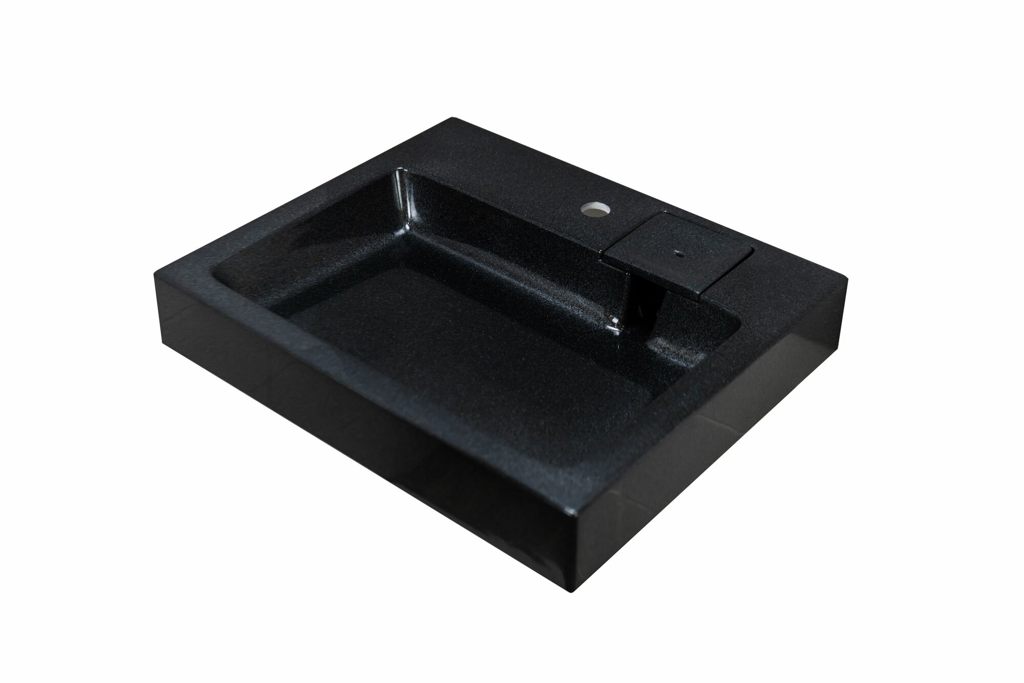 Раковина над стиральной машиной "Стандарт 60" литьевой мрамор (черный мрамор), 599х598х108 над стиральной машиной, в комплекте кроншт, крепл. и декорат. накл. г. Ульяновск