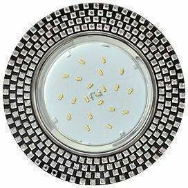 Ecola GX53 H4 5319 светильник Круг с черной мозаикой Черный/Хром 40x123 FB53RMECB