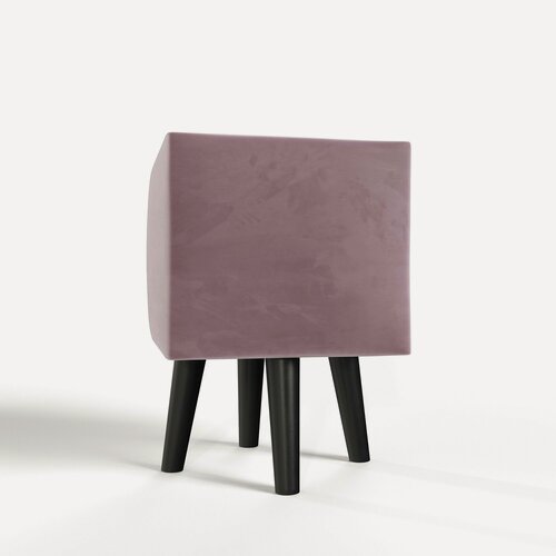 Изображение товара Пуф квадратный на четырех высоких ножках Фантазёр Z-9 бледно-розовый.