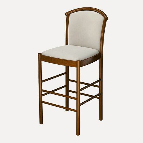 Изображение товара Стул полубарный деревянный низкий Анна массив бука, испанский орех бежевый