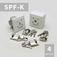 SPF-K Цилиндр (личинка) для замка выключателя с ключом SAPF и SUPF Alutech ( SAP 2R / 1 M и SUP 2R / 1 M Inprojal) 4 шт.