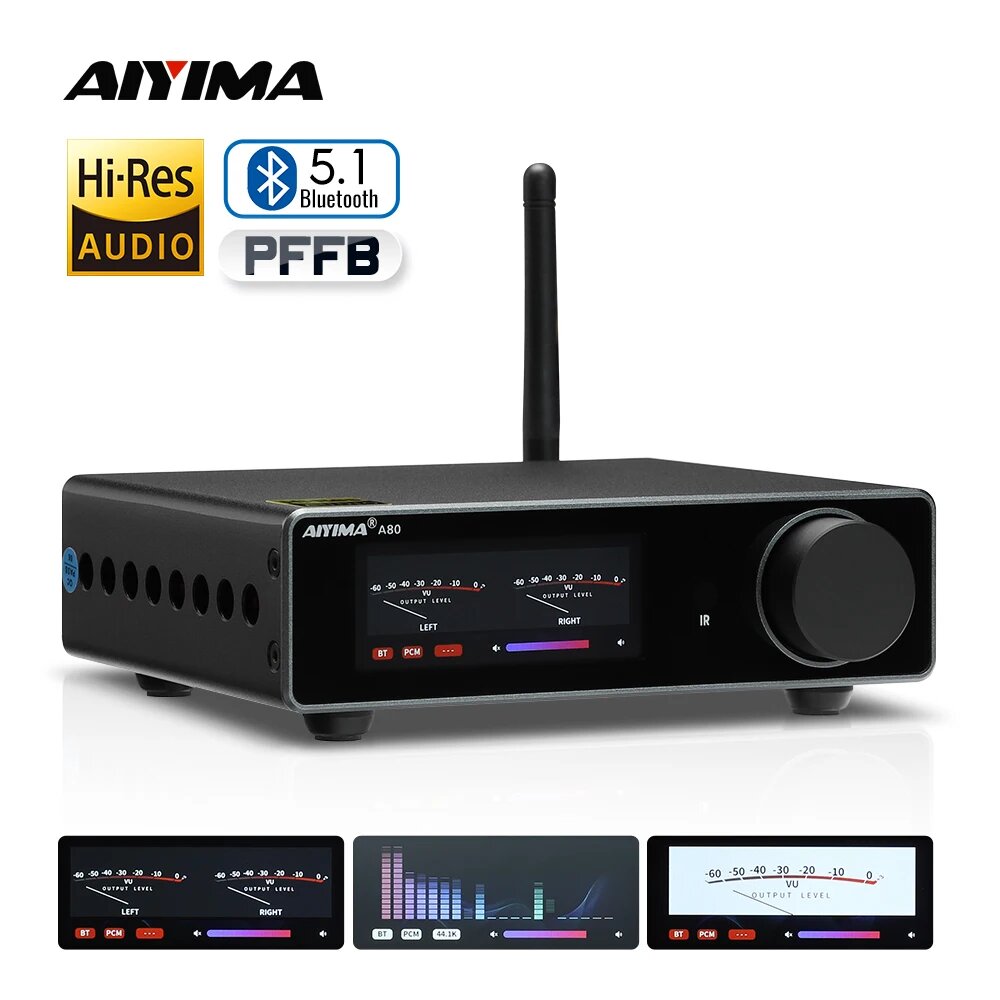 AIYIMA A80 Цифровой усилитель 300 Втx2, A80 with 48V 5A EU — фото 1