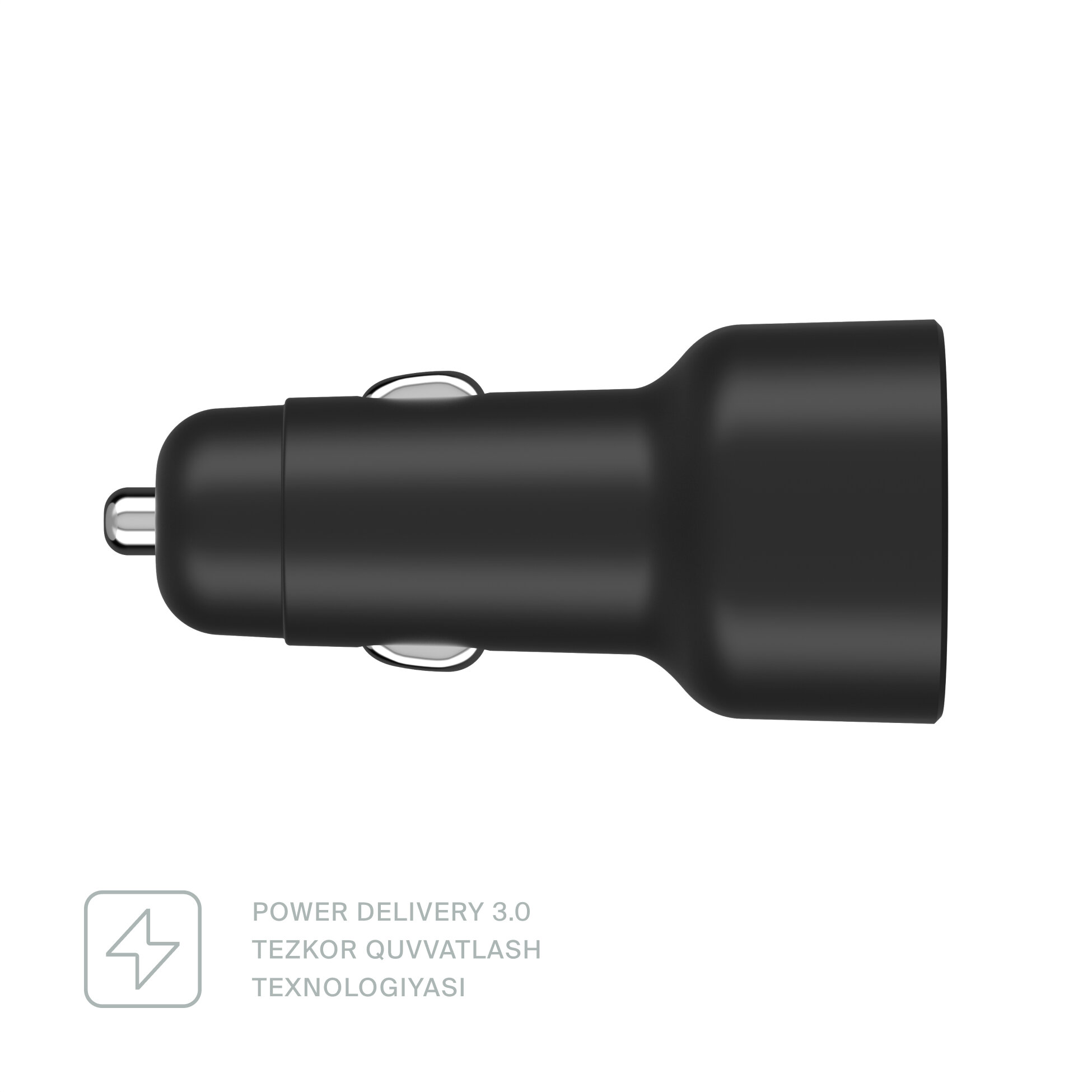 Автомобильное зарядное устройство Commo Knob 60 Вт 2xUSB Type-C — фото 1