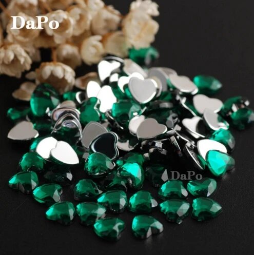 Акриловые стразы для украшений 100 шт. Изумрудный emerald