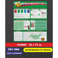Стенд "Воинский учет" (ПВХ 3мм 60 х 72см)