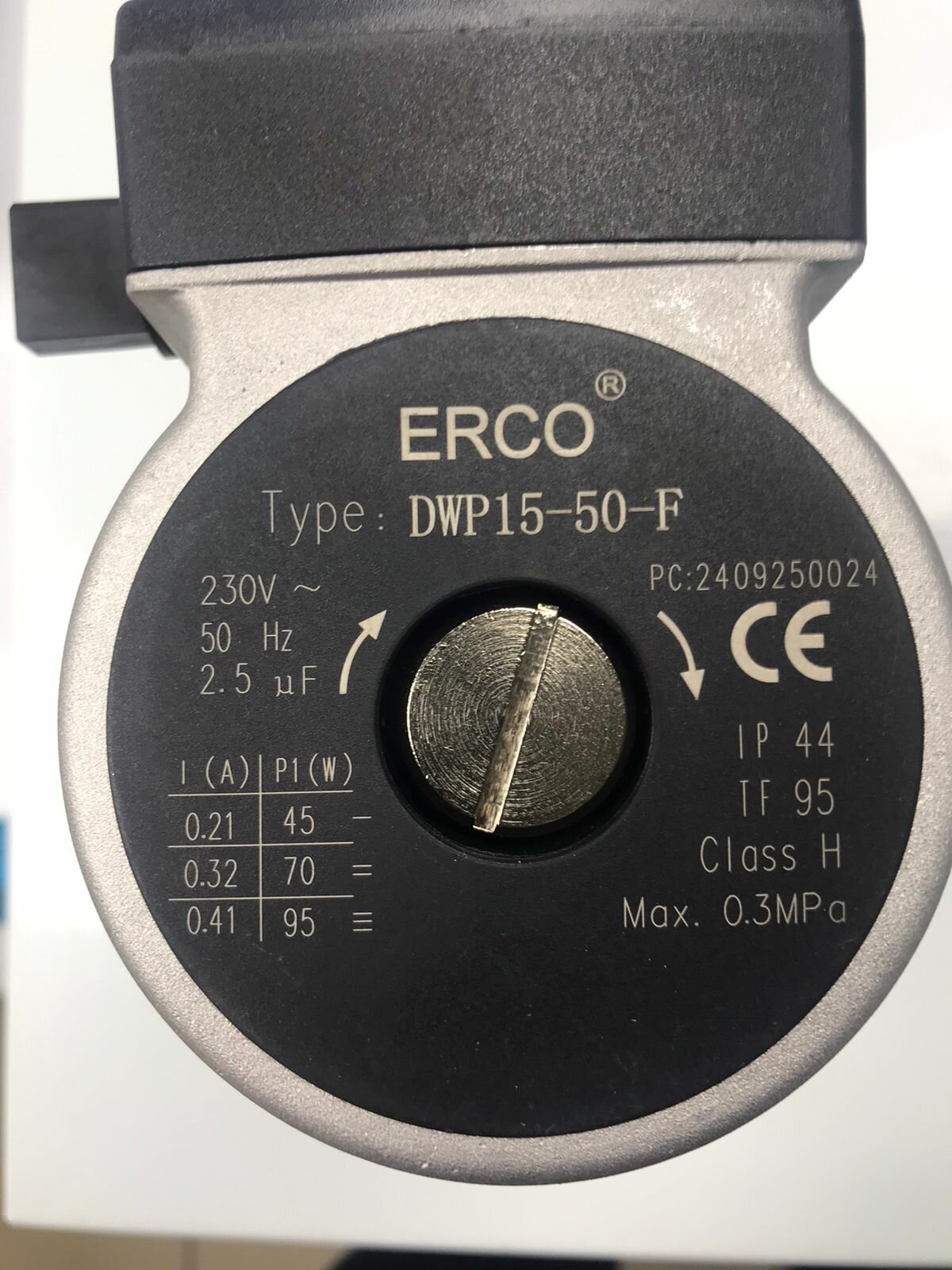 Двигатель насоса ERCO DWP 15-50-A против часовой, насос в сборе на ELECTROLUX, BASIC DUO 24 Fi, S 18 Fi, SPACE 11 Fi