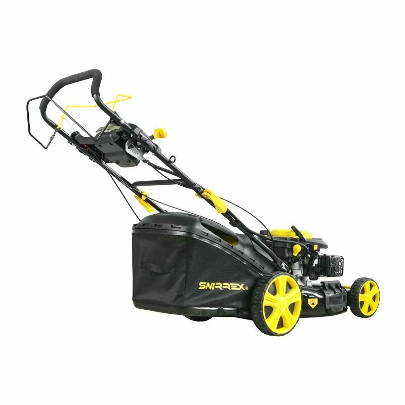 Газонокосилки Бензиновые Бензиновая газонокосилка Snirrex PM5360E, 4,4 кВт, электрозапуск, ширина скашивания 525 мм, травосборник 70 л ,
