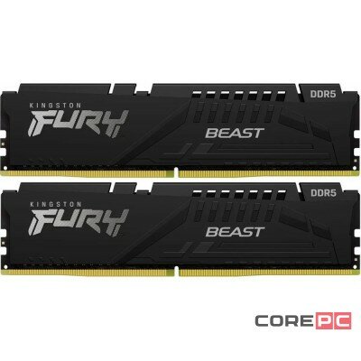Оперативная память 64 Gb 6000 MHz Kingston FURY Beast Black (KF560C30BBK2-64)