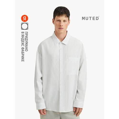 фото Рубашка muted relaxed, размер l-xl, голубой