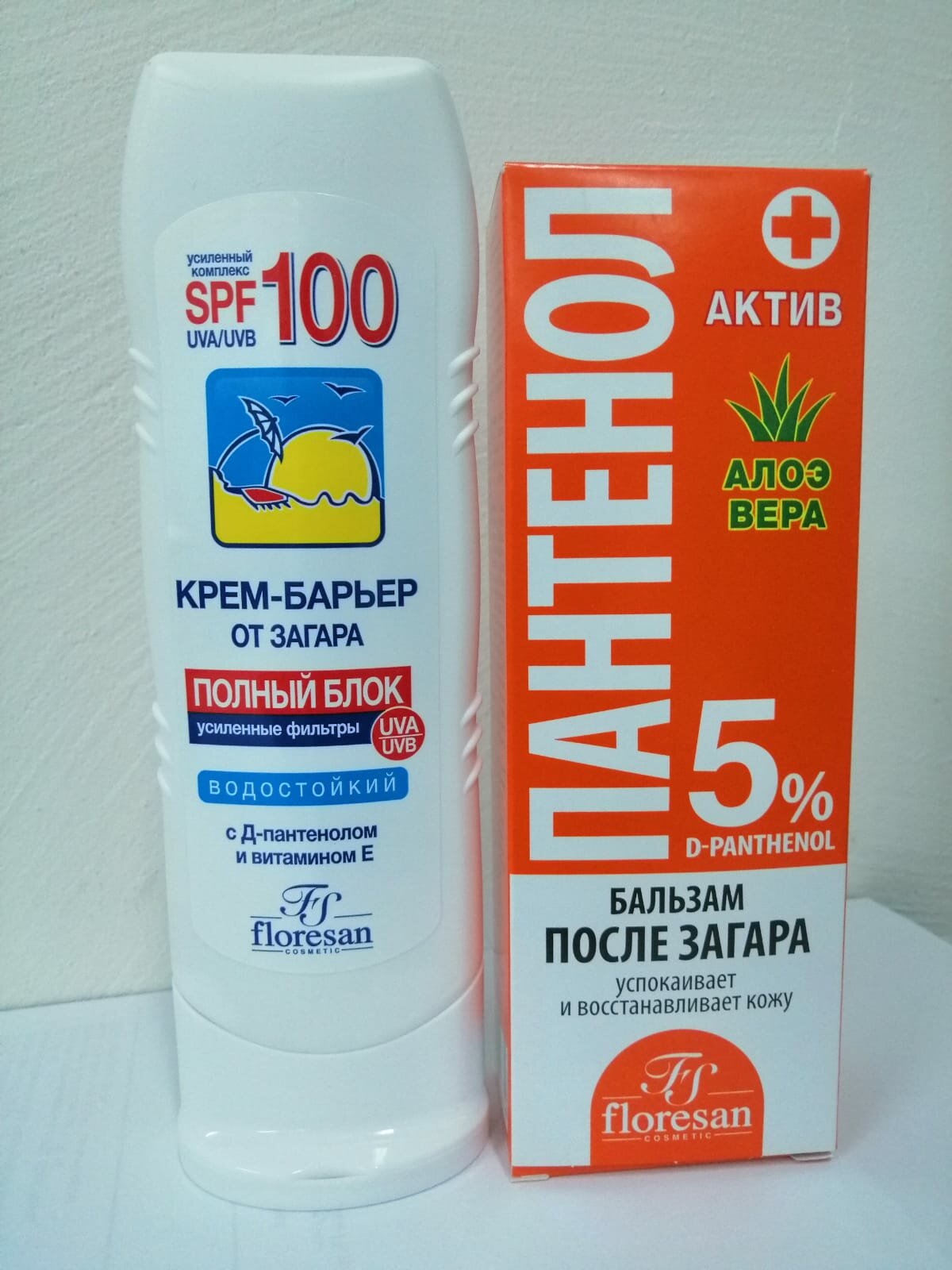 Набор солнцезащитной косметики Флоресан крембарьер SPF 100 125млпантенол бальзам после загара 100мл